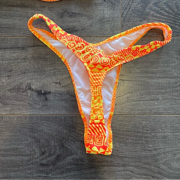 Vintage Venus thong bikini 3 piece set shimmery vintage swim wear - Picture 2 of 14